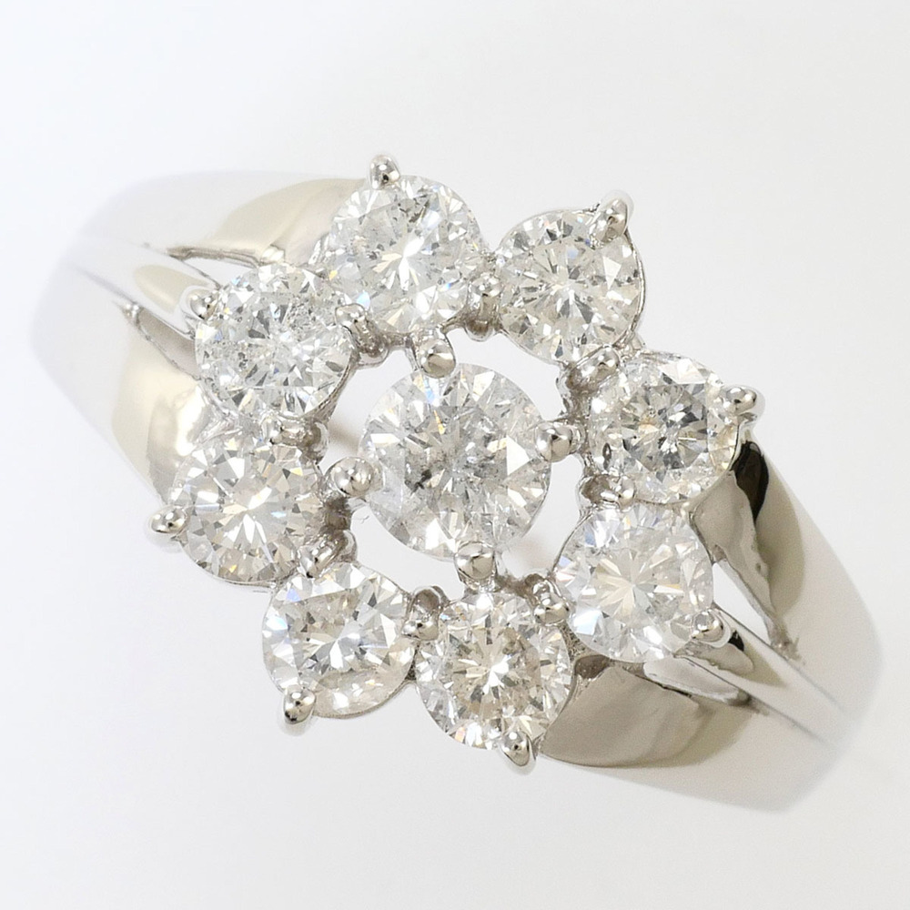 VINTAGE Silver Diamond Ring